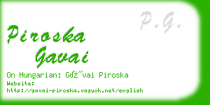 piroska gavai business card